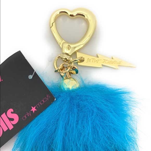 4/$25 NEW Betsey Johnson Furry Trolls Key Chain - Picture 2 of 2